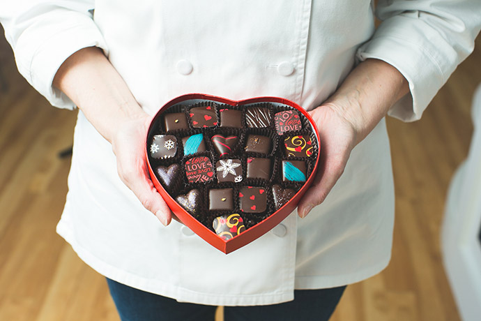 bijou fine chocolates valentine gift box assortment truffles