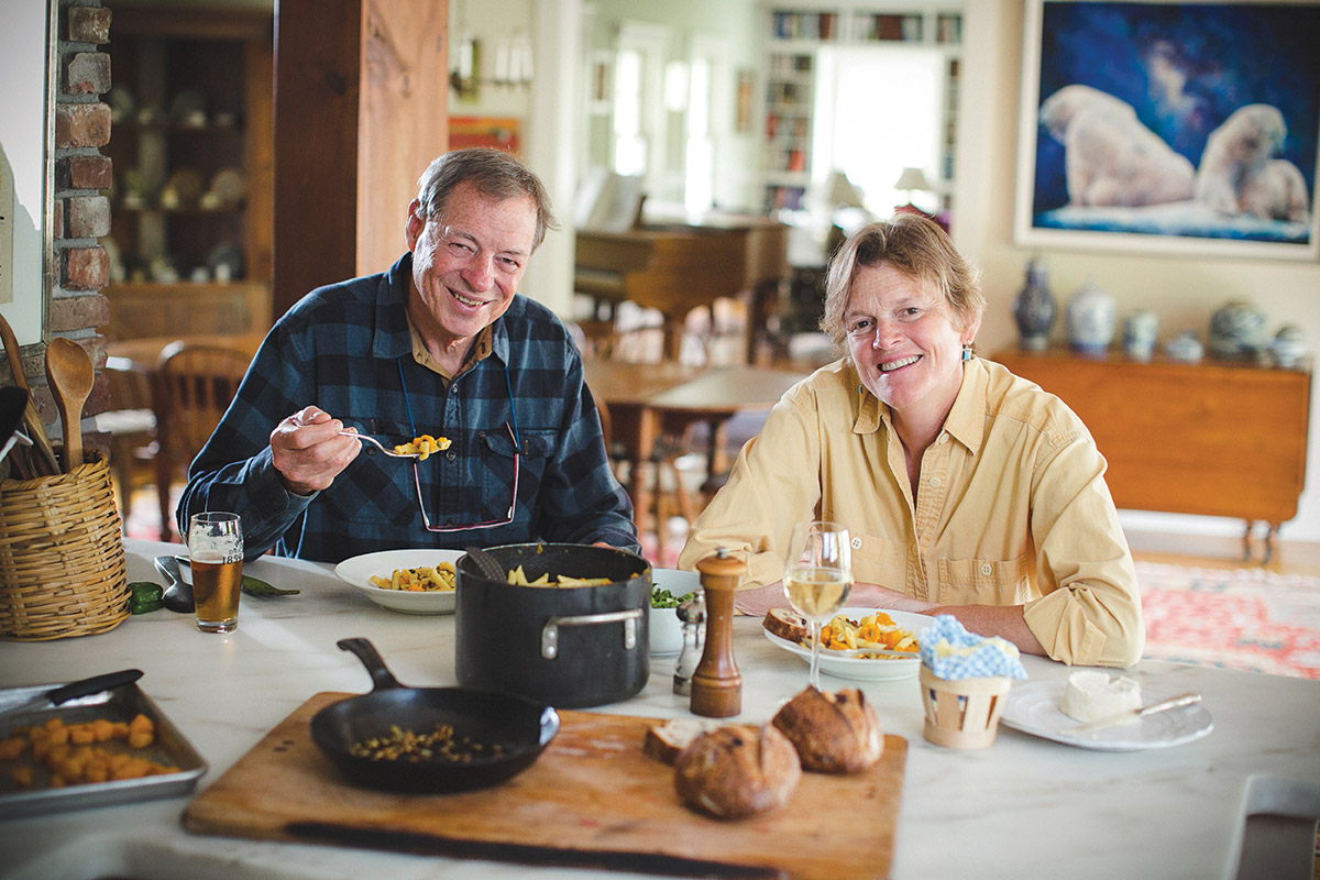 Allison and Don Hooper butternut squash herbed pasta