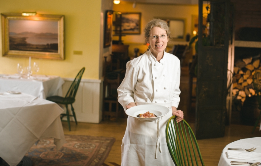 Award-winning chef Sue Schickler prepares farm-to-table feasts at The Pitcher Inn.