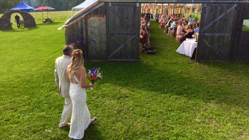 Sandiwood Farm is a wedding and event venue in Wolcott, Vermont.