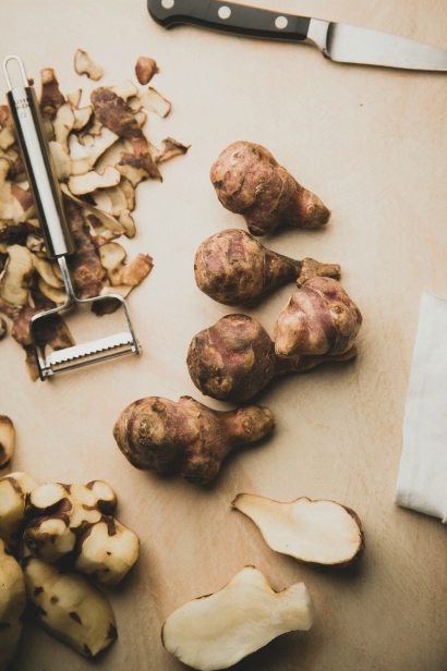 What’s nice about this image of Jerusalem artichokes is that it wasn't planned
