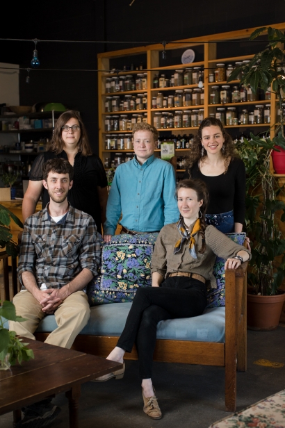 The trained herbalist team at Railyard Apothecary in Burlington, Vermont.