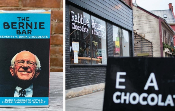 The Bernie Bar: an example of Rabble-Rouser's advocacy through chocolate