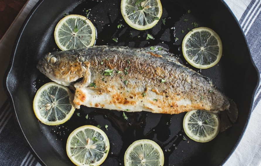 Cast-Iron Skillet Fried Trout with Herbs
