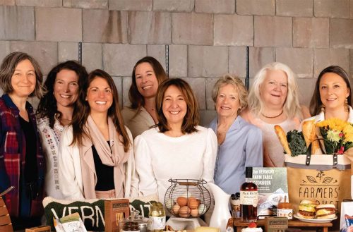 left to right: Jessica Notargiacomo, Blake Hill Preserves; Elena Taylor, Vermont Farmstead Cheese; Karin Cioffi, Vermont Specialty Food Association; Erin Shea, Vermont Cheeseless; Marcia Lissak, Edible Vermont magazine; Nancy Pennell, Smokeshire Design; Barbara Balmer, Smokeshire Design; Nicole Grenier, Stowe Street Cafe